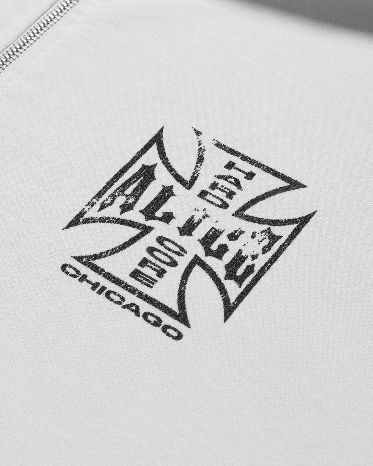 MOTO COUTURE ZIP-UP (WHITE)