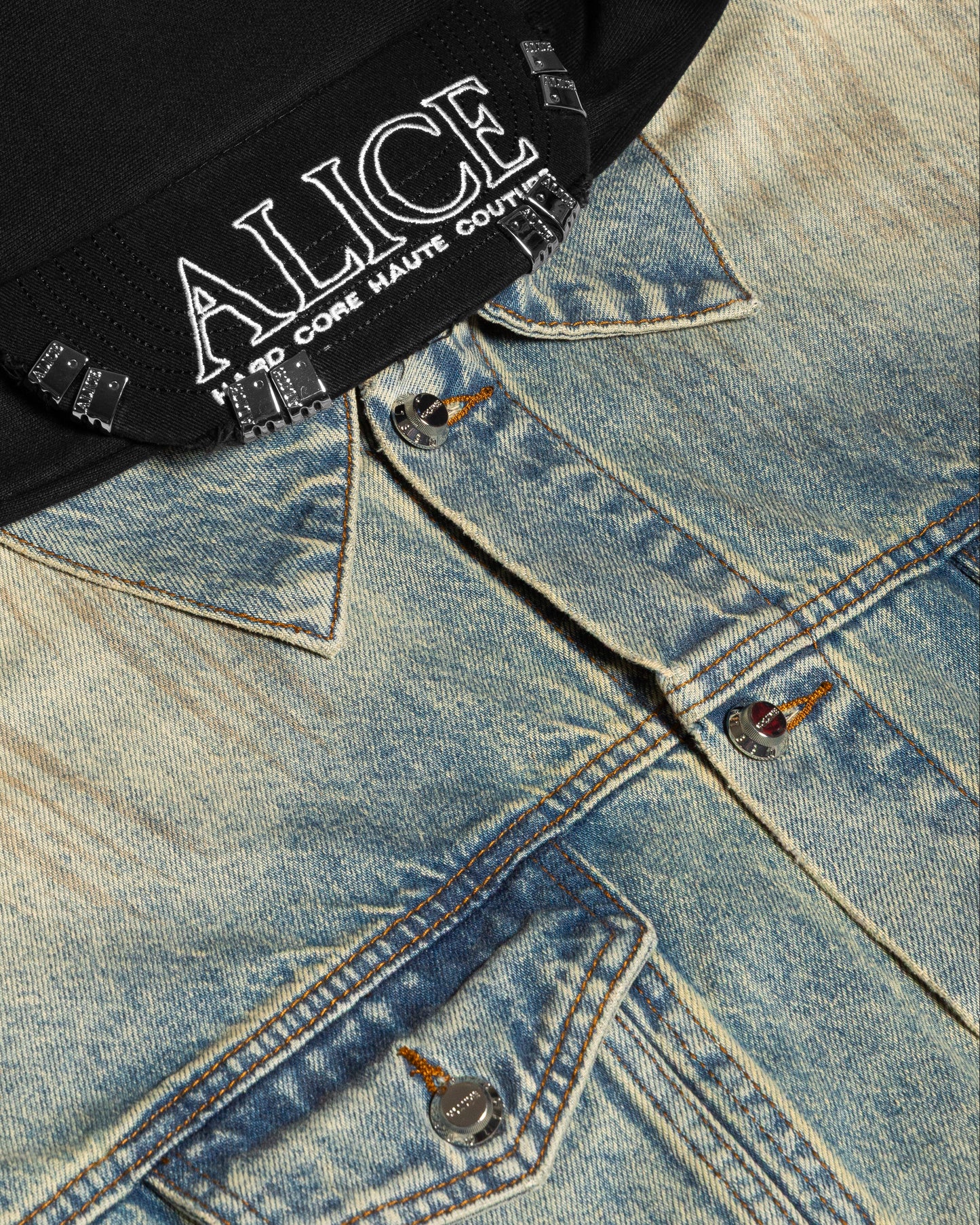 PALLADIUM HOODED TRUCKER JACKET (GARAGE WASH)