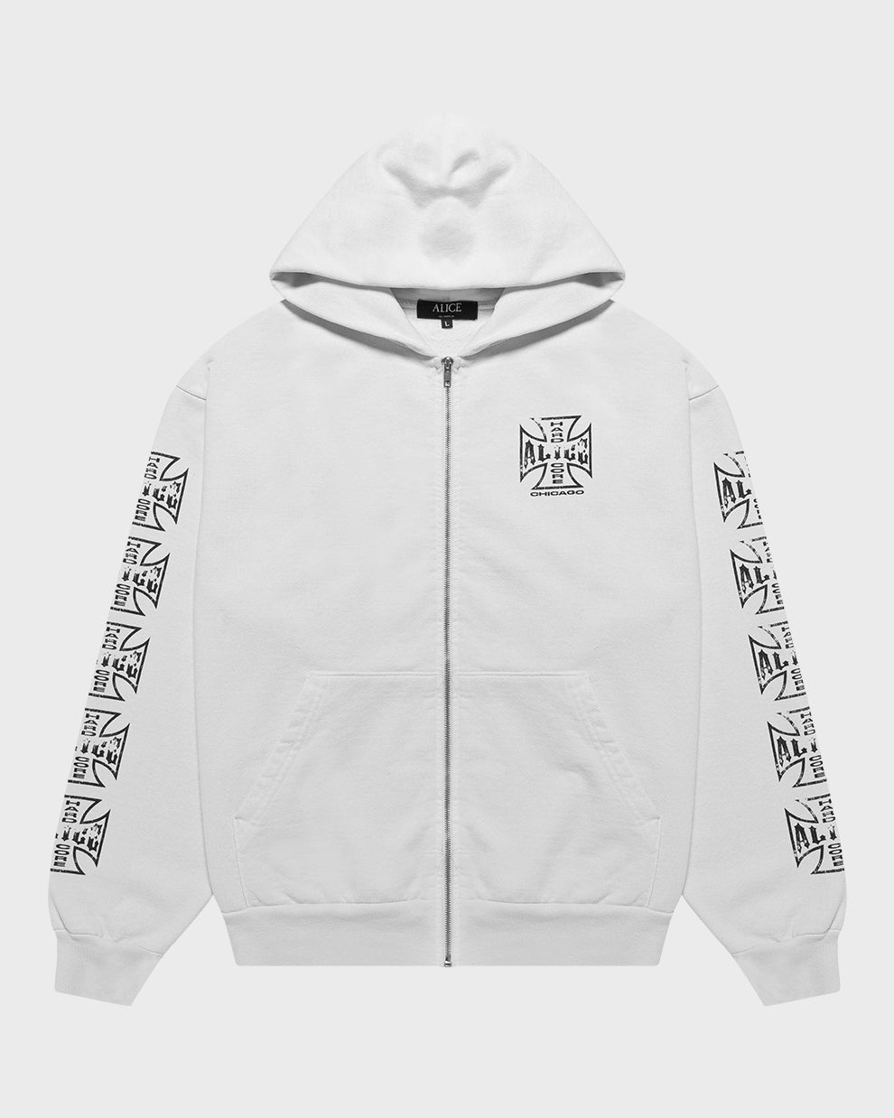 MOTO COUTURE ZIP-UP (WHITE)