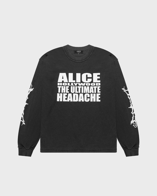 HEADACHE LONGSLEEVE T-SHIRT (BLACK)