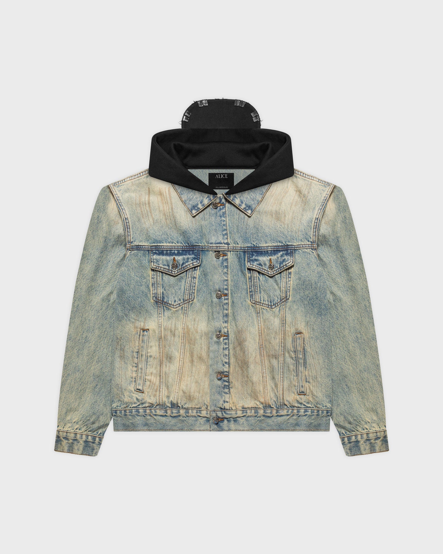 PALLADIUM HOODED TRUCKER JACKET (GARAGE WASH)