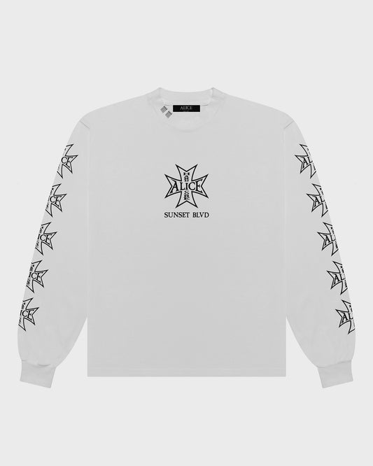 GODSTAR LONG SLEEVE T-SHIRT SUNSET BLVD EDITION (WHITE)