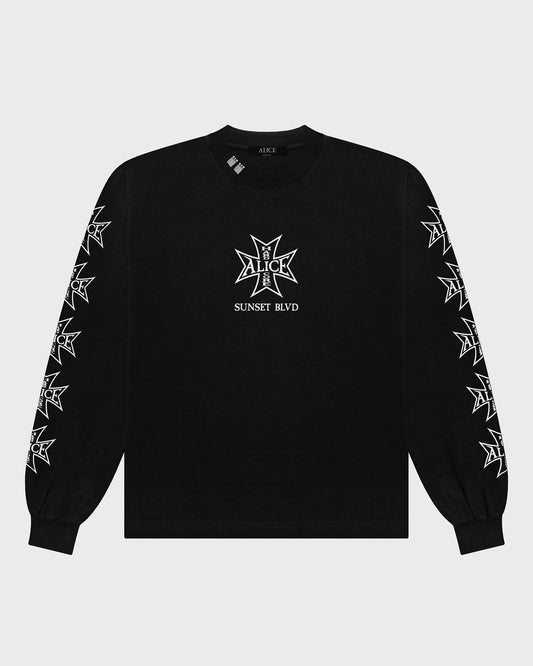 GODSTAR LONG SLEEVE T-SHIRT SUNSET BLVD EDITION (BLACK)