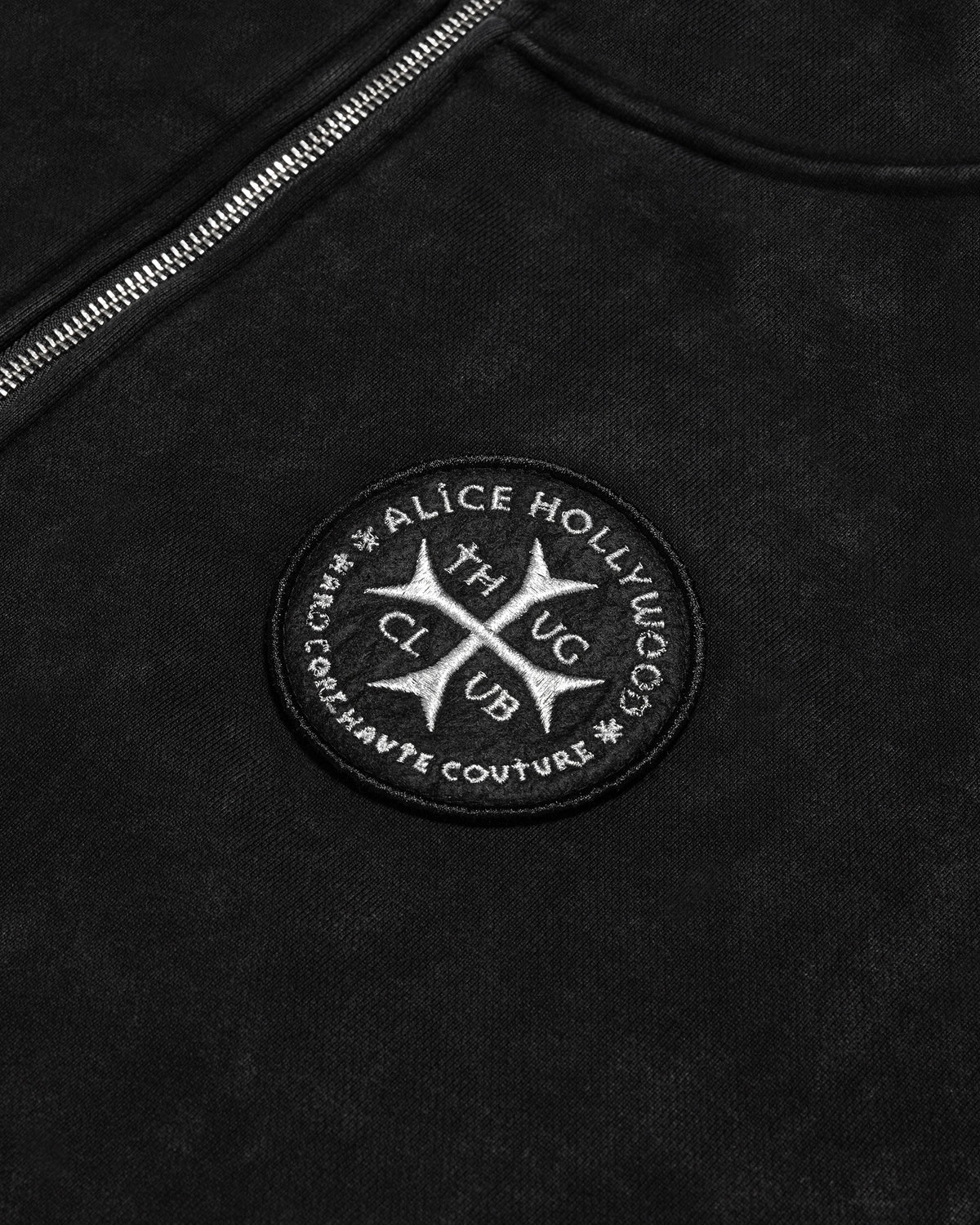 THUG CLUB ZIP HOODIE (BLACK)