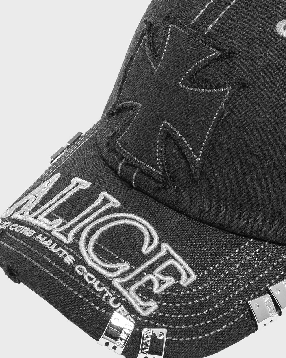 KSUBI/ALICE ATELIER LOGO CAP (BLACK WAX)