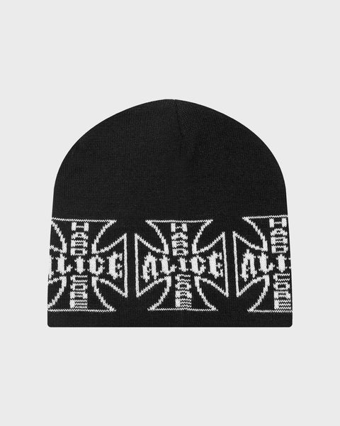 TRIPLE CROSS MOTO BEANIE (BLACK) – ALICE HOLLYWOOD