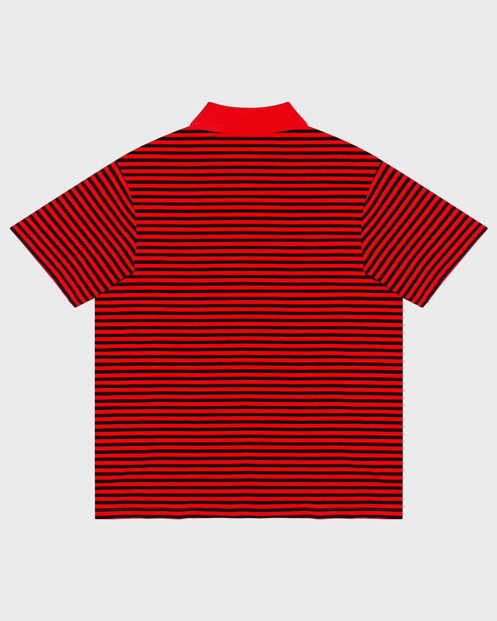 DROPOUT STRIPED POLO SHIRT (RED/BLACK)