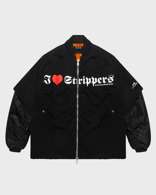 ILOVESTRIPPERS T-SHIRT BOMBER JACKET