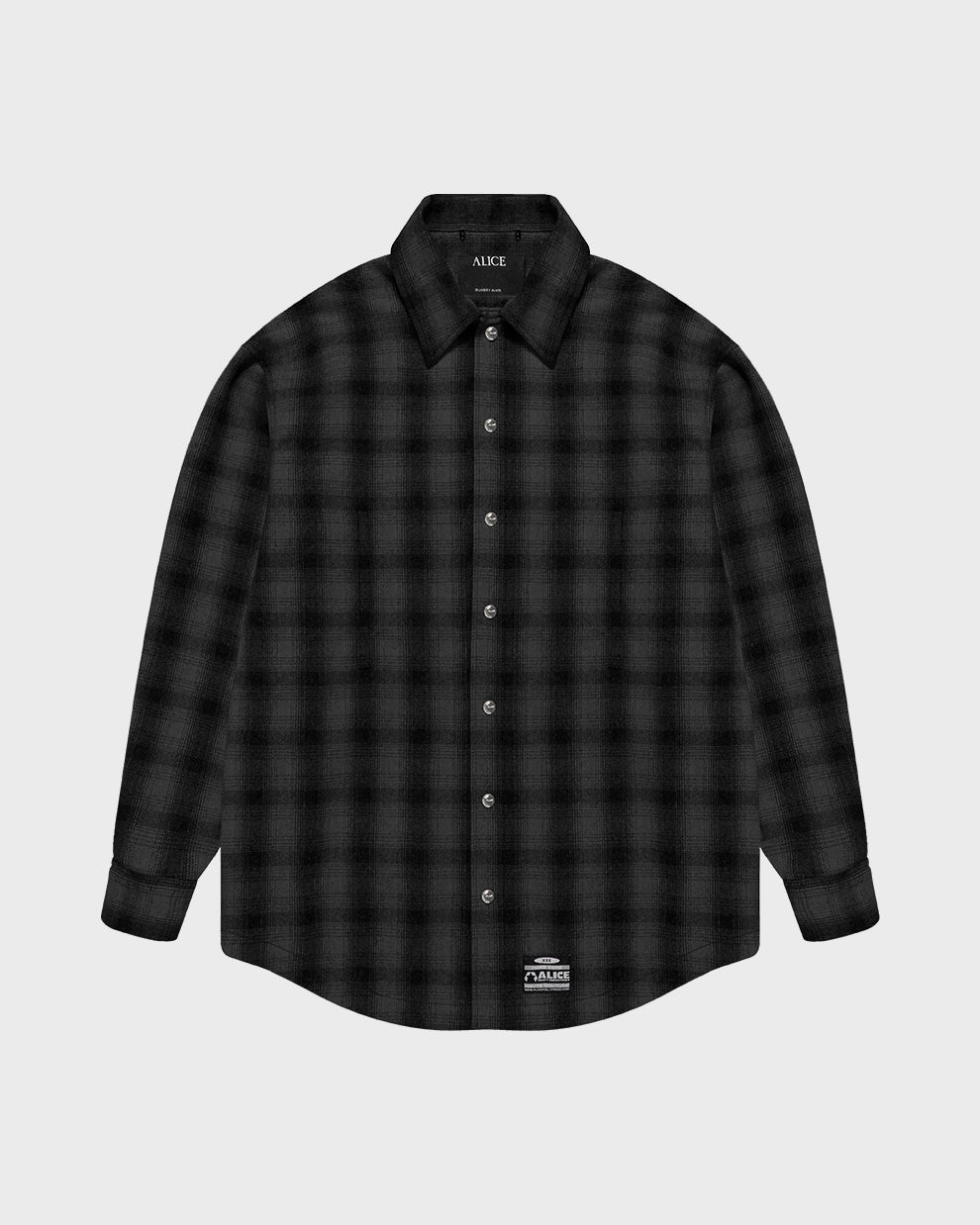 OVERSIZED HOODED FLANNEL (DARK)