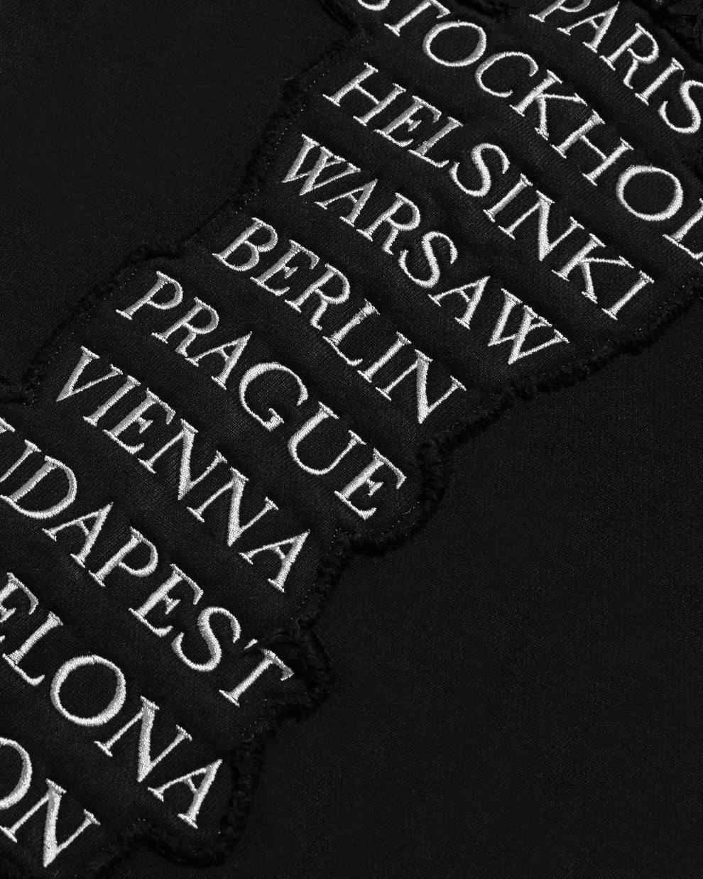 EUROTRIP PATCHED ZIP HOODIE (BLACK)