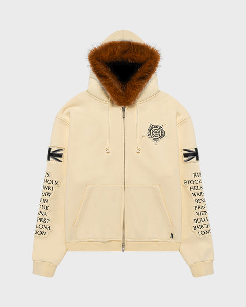 EUROTRIP PATCHED ZIP HOODIE (OFF-WHITE) – ALICE HOLLYWOOD
