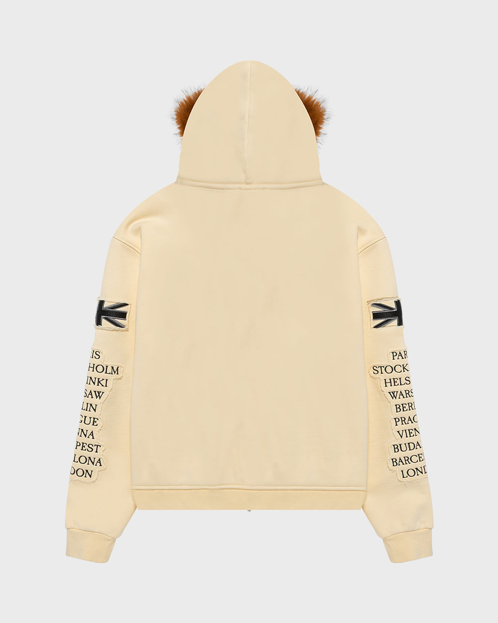 EUROTRIP PATCHED ZIP HOODIE (OFF-WHITE)