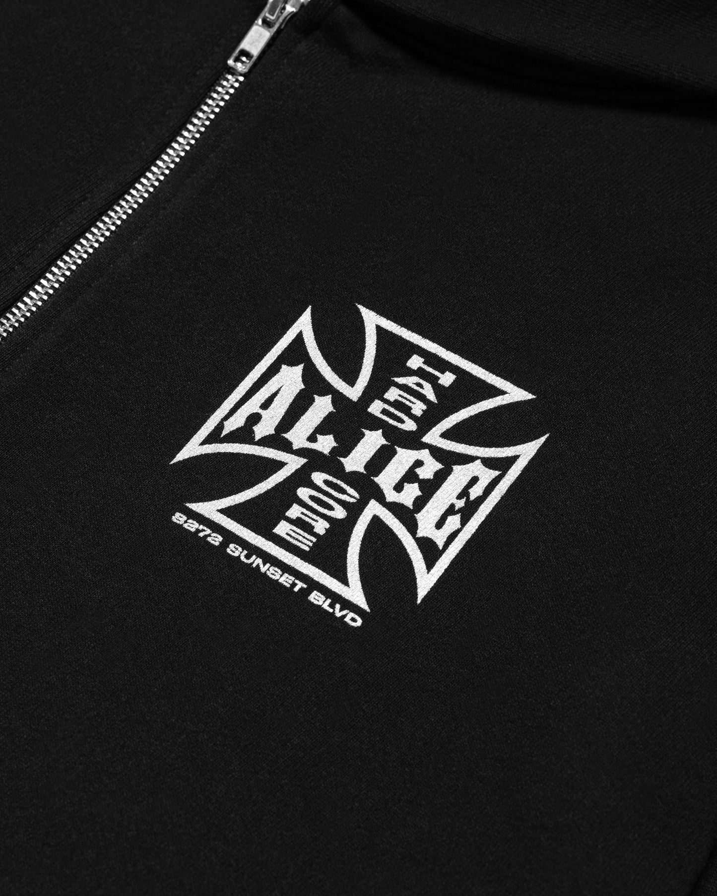 SUNSET BLVD. ZIP-UP HOODIE (BLACK)