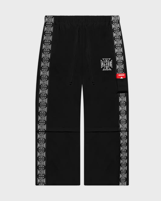 MOTO COUTURE HYBRID TRACK PANTS (BLACK)