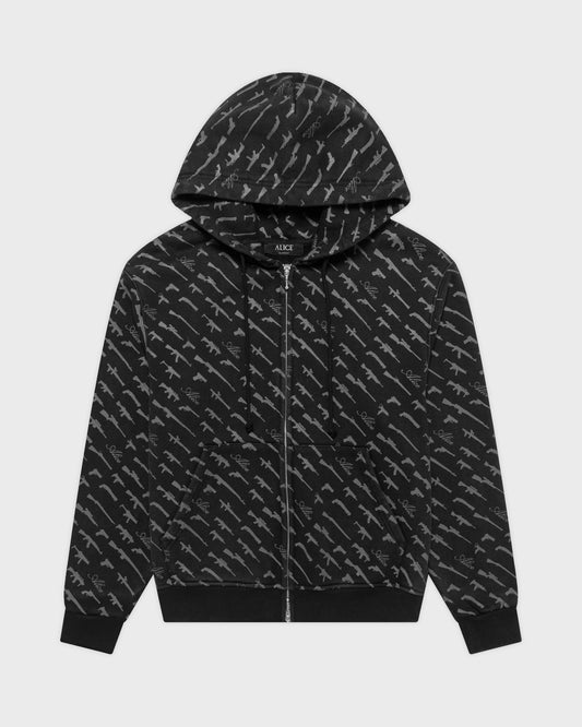 SHOOTER ZIP-UP HOODIE (BLACK)