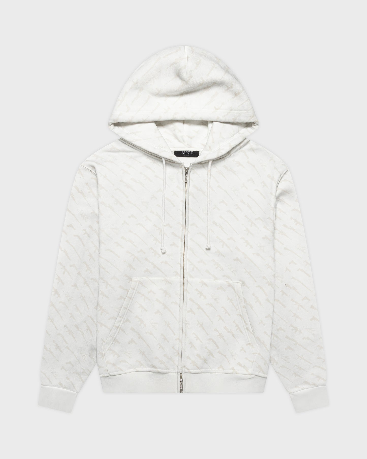 SHOOTER ZIP-UP HOODIE (WHITE)