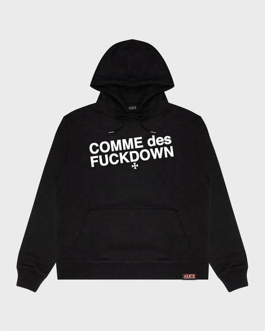 ALICE/SSUR© COMME DES FUCKDOWN HOODIE (BLACK)