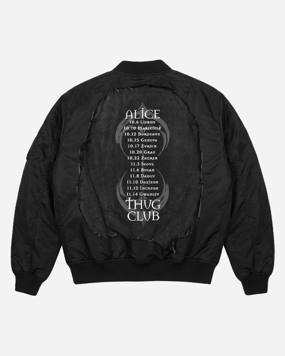 THUG CLUB REVERSIBLE BOMBER JACKET