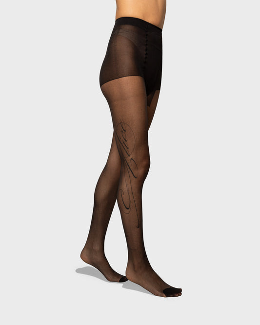 ENTH SCRIPT TIGHTS (BLACK)
