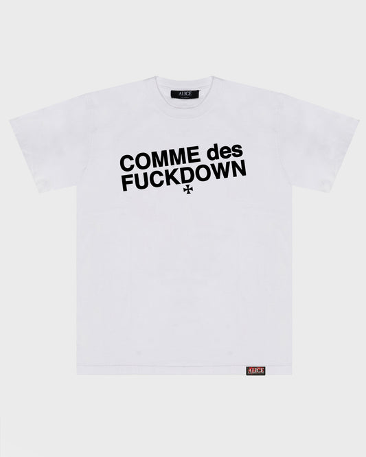 ALICE/SSUR© COMME DES FUCKSDOWN T-SHIRT (WHITE)