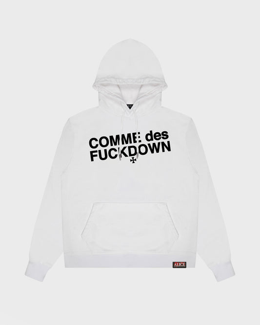 ALICE/SSUR© COMME DES FUCKDOWN HOODIE (WHITE)